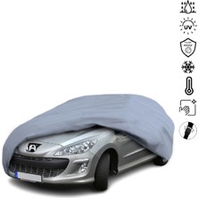 Teksin Peugeot 308 1 (2007-2013) Araba Brandası Su Geçirmez Miflonlu 4 Mevsim Kullanıma Uygun