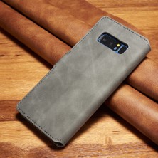 Seashell Digital Samsung Galaxy Note 8 Sm -N950 Için Retro Tarzı Cüzdan Deri Standı Çantası - Gri (Yurt Dışından)