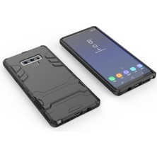 Seashell Digital Samsung Galaxy Için Kickstand ile Cool Guard Plastik+Tpu Hibrit Telefon Kılıfı Not 9 - Siyah (Yurt Dışından)