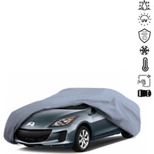 Teksin Mazda 3 2 Sedan (2009-2013) Araba Brandası Su Geçirmez Miflonlu 4 Mevsim Kullanıma Uygun