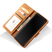 Seashell Digital Samsung Galaxy S9 Sm -G960 Için Tpu+Pu Deri Kılıf Cüzdan ve Ayarlanabilir Stand Tasarımı - Brown (Yurt Dışından)