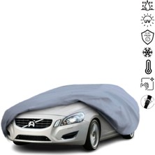 Teksin Volvo V60 2 Station Wagon (2018-) Araba Brandası Su Geçirmez Miflonlu 4 Mevsim Kullanıma Uygun
