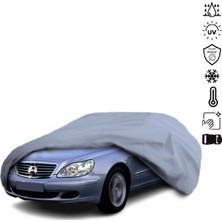 Teksin Mercedes Benz S V220 Long Araba Brandası Su Geçirmez Miflonlu 4 Mevsim Kullanıma Uygun