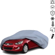 Teksin Hyundai Accent 4 Sedan (2010-2018) Araba Brandası Su Geçirmez Miflonlu 4 Mevsim Kullanıma Uygun