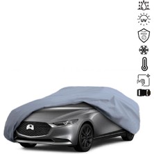 Teksin Mazda 3 3 Sedan (2014-2018) Araba Brandası Su Geçirmez Miflonlu 4 Mevsim Kullanıma Uygun