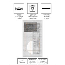 Confidence Home Yıkanabilir Kaymaz Leke Tutmaz Salon Halısı Mutfak Halısı Koridor Halısı Yolluk ve Paspas