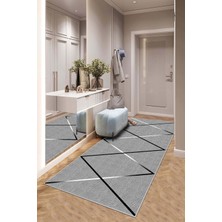 Confidence Home Makinede Yıkanabilir Kaymaz Taban Leke Tutmaz Modernkesme Yolluk Mutfak Yolluk Halı Yolluk