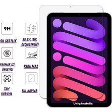 Uniqanatolia Apple iPad Mini 6. Nesil 8.3 Inç  Uyumlu Temperli Kırılmaz Ekran Koruyucu