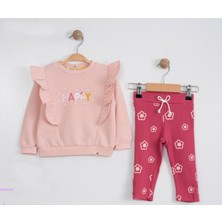 Via Girls Happy Fırfır Kol Detaylı Kız Bebek ve Çocuk Alt Üst Takım