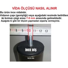 The Zey Gen (Vida Ölçüsüne Dikkat) - 12 cm Armut Plastik Baza Ayağı Koltuk Kanepe Ayağı Tek Adet Ceviz 3/8 Vida