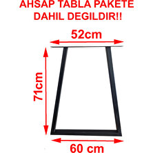 CVTdesign Metal Masa Ayağı Ahşap Masif Kütük Bilgisayar Çalışma Yemek Masası Ayakları