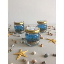 Sarruma Hediyelik Deniz Konseptli Mavi Jel Mum Şeklinde 25 Adet Söz, Nişan, Nikah, Kına, Düğün Hatırası