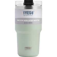 Tyeso Tripletask Termos Vakumlu Paslanmaz Çelik Pipetli 600ML