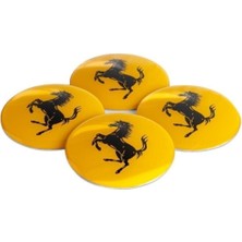 Blueoto Jant Göbeği Göbek Arması Sarı Sticker 4'lü Set