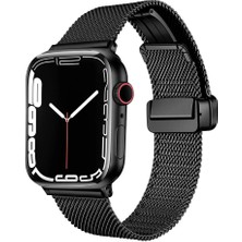 MobaxAksesuar Apple Watch 10 42mm - 38/40/41mm Kordon Klipsli Metal Hasır Kordon 85 2/3/4/5/6/se/7/8/9