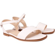 Fitbas 111602 468 Kadın Beyaz Büyük & Küçük Numara Sandalet