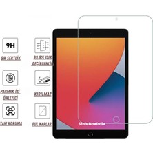 Uniqanatolia Apple iPad 8.nesil 10.2 Inç 2020 Uyumlu Temperli Kırılmaz Ekran Koruyucu