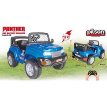Pilsan Panther Akülü Araba Kumandalı 12 Volt Metalik Mavi ( radiolu model )