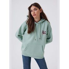 Lee Cooper Kapüşon Yaka Mint Kadın Sweatshırt 241 Lcf 241003 Kındy Mınt