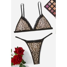 Bella Notte -     Leopar Dantel Detayli  Sütyen Külot Takim 16039