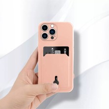 Apple iPhone 14 Pro Uyumlu Kılıf Zebana Kartlıklı Sweet Yumuşak Silikon Kılıf Rose Gold