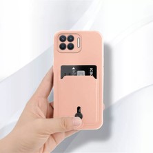 Oppo Reno 4 Lite Uyumlu Kılıf Zebana Kartlıklı Sweet Yumuşak Silikon Kılıf Rose Gold