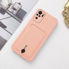 Xiaomi Redmi Note 10 Uyumlu Kılıf Zebana Kartlıklı Sweet Yumuşak Silikon Kılıf Rose Gold