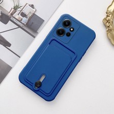 Xiaomi Redmi Note 12 Uyumlu Kılıf Zebana Kartlıklı Sweet Yumuşak Silikon Kılıf Mavi