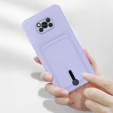 Xiaomi Poco X3 Uyumlu Kılıf Zebana Kartlıklı Sweet Yumuşak Silikon Kılıf Lila