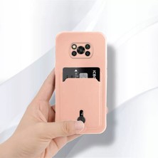 Xiaomi Poco X3 Uyumlu Kılıf Zebana Kartlıklı Sweet Yumuşak Silikon Kılıf Rose Gold