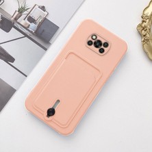 Xiaomi Poco X3 Nfc Uyumlu Kılıf Zebana Kartlıklı Sweet Yumuşak Silikon Kılıf Rose Gold