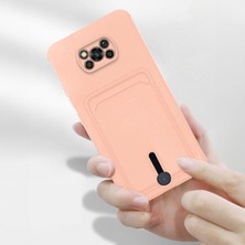 Xiaomi Poco X3 Nfc Uyumlu Kılıf Zebana Kartlıklı Sweet Yumuşak Silikon Kılıf Rose Gold