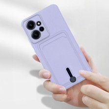 Xiaomi Redmi Note 12 Uyumlu Kılıf Zebana Kartlıklı Sweet Yumuşak Silikon Kılıf Lila