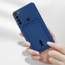 Xiaomi Redmi Note 8 Uyumlu Kılıf Zebana Kartlıklı Sweet Yumuşak Silikon Kılıf Mavi