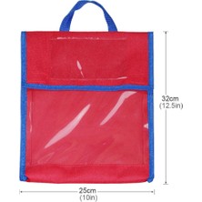 Conveyy Çocuk I Çantası Büyük Kapasiteli Polyester Taşınabilir Tote Çanta Erkekler Için Kırmızı (Yurt Dışından)