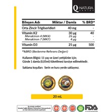 Q Natura Series D3K2 20 ml - Organik Zeytinyağı + Mtc Oil