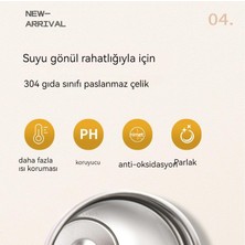 304 Paslanmaz Çelik Damlatmaz Bardak - Çift Vakumlu Paslanmaz Çelik Araba Su Bardağı 500ML (Yurt Dışından)