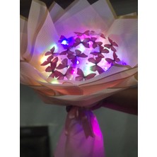 Kelebek Buketi LED Işıklı Konsept Hediyelik