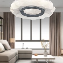 Apliqa Paris Tekli Beyaz 3 Renkli 37 Watt Ledli Modern Oturma Odası, Koridor, Salon LED Avize