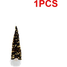 Zigver Noel Asılı Süslemeleri Parlayan Cüce Peluş Kolye Gnome Süs Elyaf Tekstil Kürk Ağaç Süs Siyah
