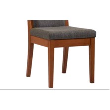 Sandalye ST Zus110 Çerçeve MODEL Küt Ayak Ahşap Kayın Ayak Ceviz Gri KUMAŞ Elyapı