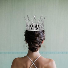 Bawei Tiaras Kronları, Tam Yuvarlak Kristal Gelin Gelin Düğün Taçları ve Tiaras (Yurt Dışından)