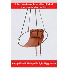 Pastimore Yeni Nesil Büyük Boy Yüksek Kalite Suni Deri Asma Aparatlı Siyah Hamak Tek Kişilik Asma Salıncak