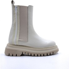 Bulldozer Deri Bej Renk Lastikli Chelsea Bot B240573