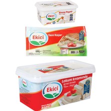 Ekici Tam Yağlı Beyaz Peynir 800GR + Taze Kaşar 600 gr + Süzme Peynir 400 gr