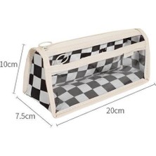 Danew Korean Checkerboard Pvc Şeffaf Kalem Kutusu (Yurt Dışından)