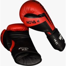 Whiteface Nova4 Boks-Kickboks-Muay Thai  (Kickboks Müsabaka) Eldiveni (Kırmızı-Siyah) 8-10-12 Oz.