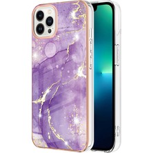 Xstep Case Apple iPhone15 Pro Max Tpu Elektroklokal Koruyucu Kapak Mermer Desen Telefon Kılıfı (Yurt Dışından)