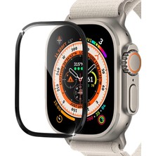 Microsonic Apple Watch Ultra 2 Tam Kaplayan Cam Ekran Koruyucu V2 Siyah