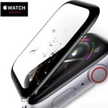 Microsonic Apple Watch Series 9 45MM Tam Kaplayan Temperli Cam Ekran Koruyucu Siyah